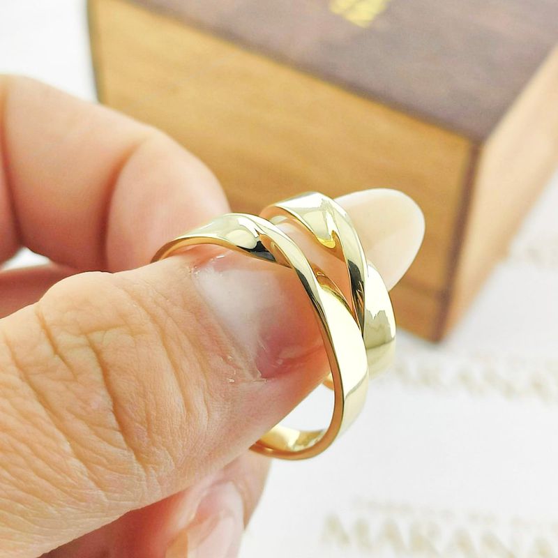 Alianças Em Ouro 18k Dominica 4mm Polida Reta