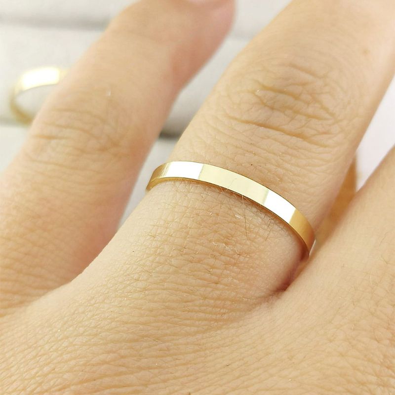 Alianças Em Ouro 18k Liubliana 2mm Polida Reta