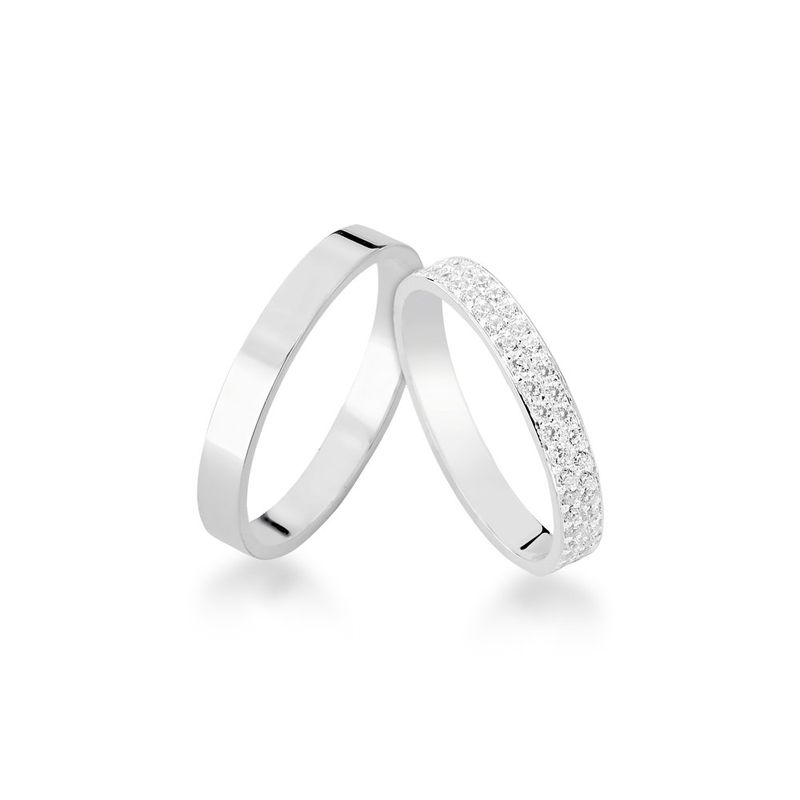 Alianças Em Prata 950 Antunes 3mm Polida Reta