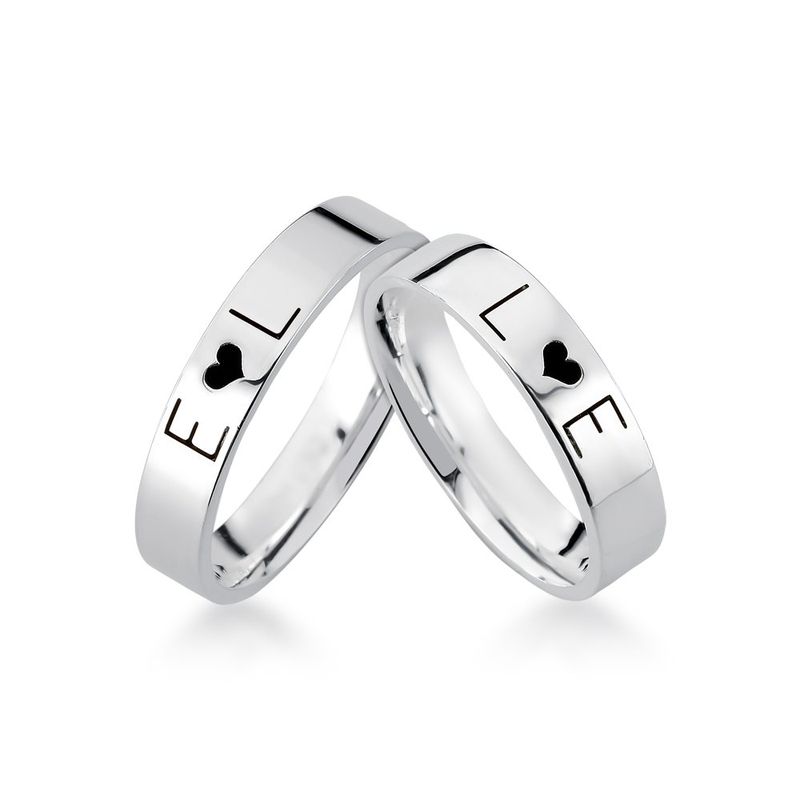 Alianças Em Prata 950 Coqueirinho 4mm Polida Reta