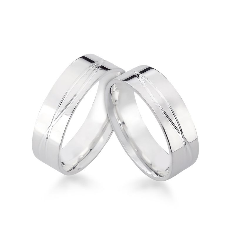 Alianças Em Prata 950 Farol 6mm Polida Reta