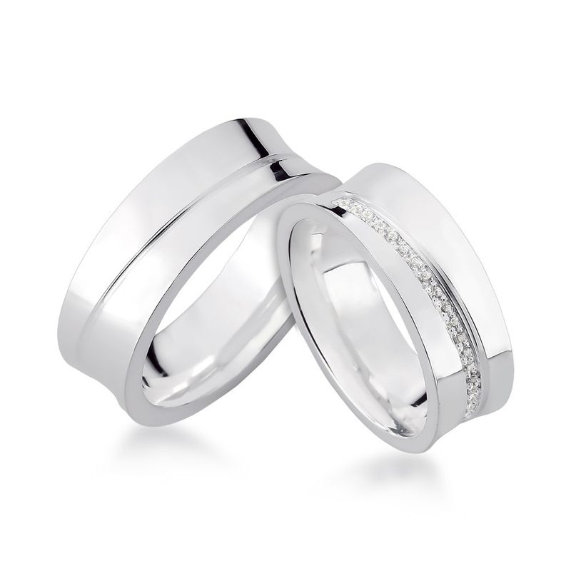 Alianças Em Prata 950 Garapuá 7mm Polida Côncava