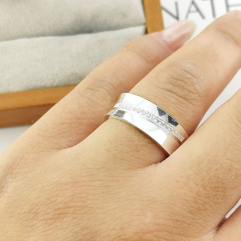 Alianças Em Prata 950 Garapuá 7mm Polida Côncava