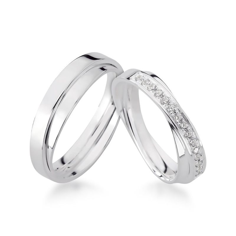 Par de Alianças Em Prata 950 Modelo Leblon 3mm Polida Reta