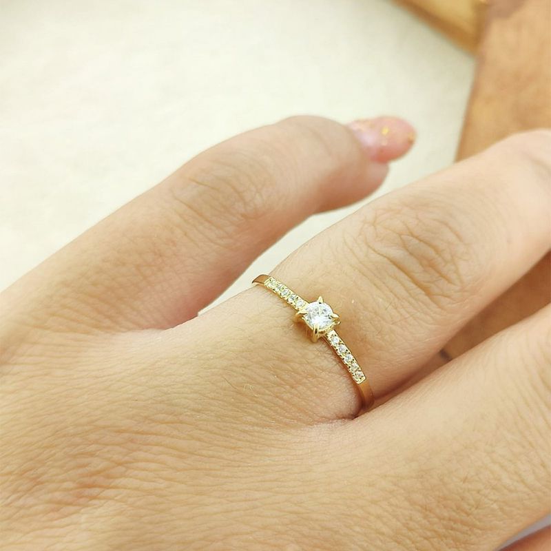 Anel De Noivado Love Em Ouro 18k