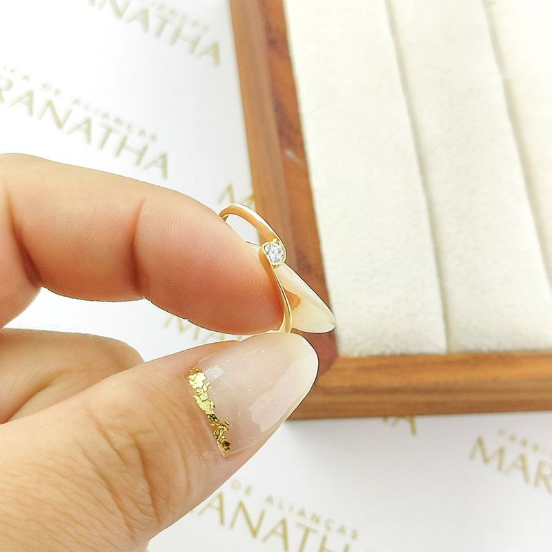 Anel De Noivado Melissa Em Ouro 18k