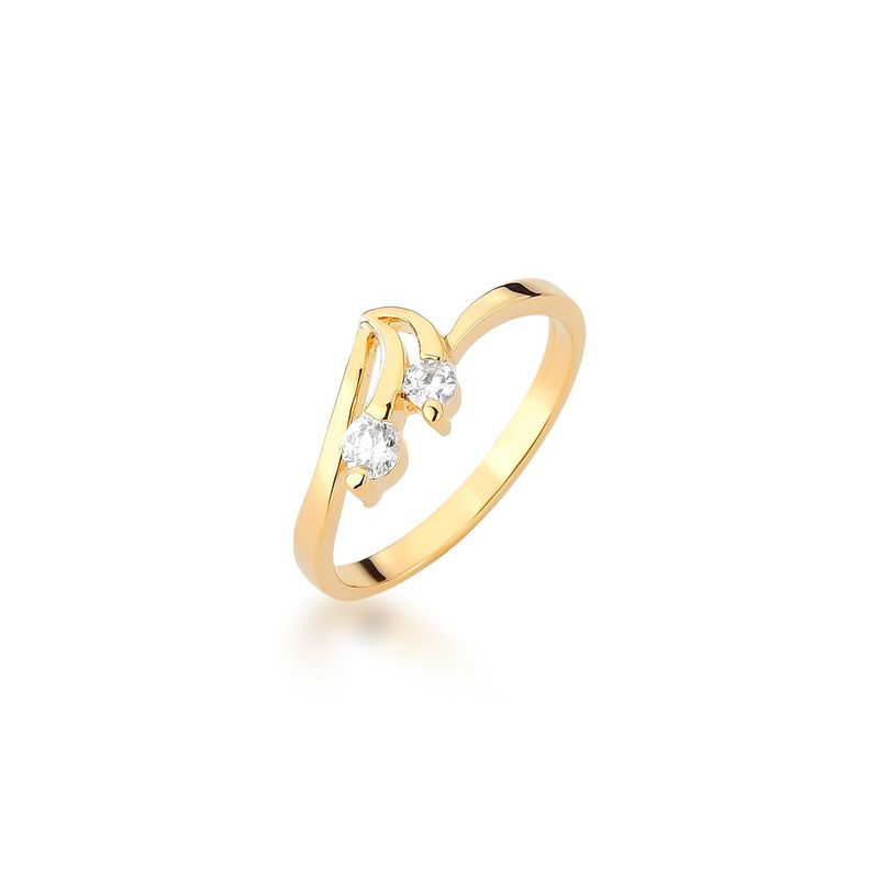 Anel De Noivado Yohana Em Ouro 18k