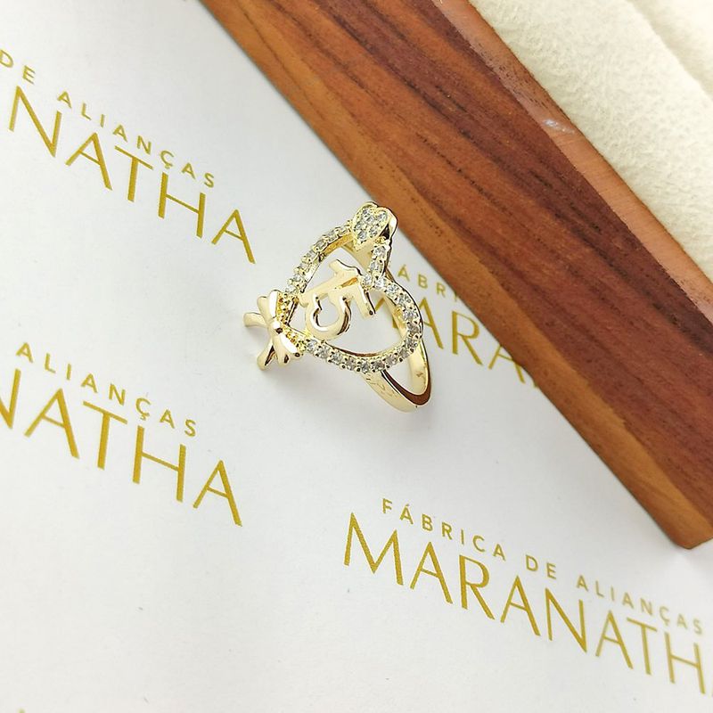 Anel Debutante Em Ouro 18k Cravejado