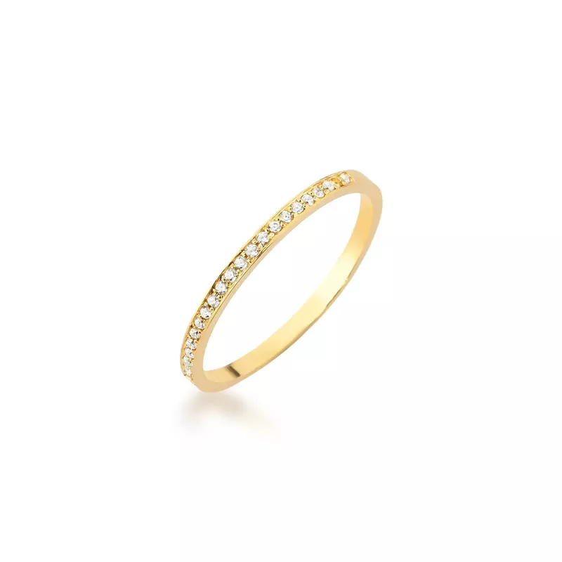 Anel Aparador Bárbara Em Ouro 18k