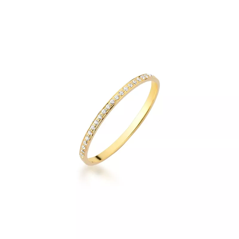 Anel Aparador Carina Em Ouro 18k