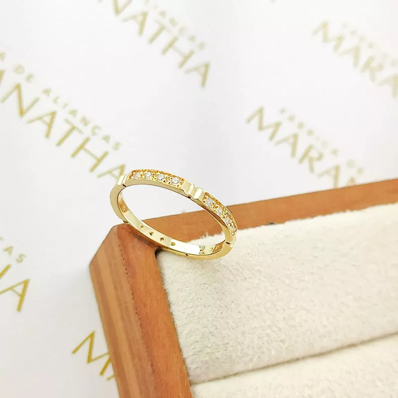 Anel Aparador Sabrina Em Ouro 18k