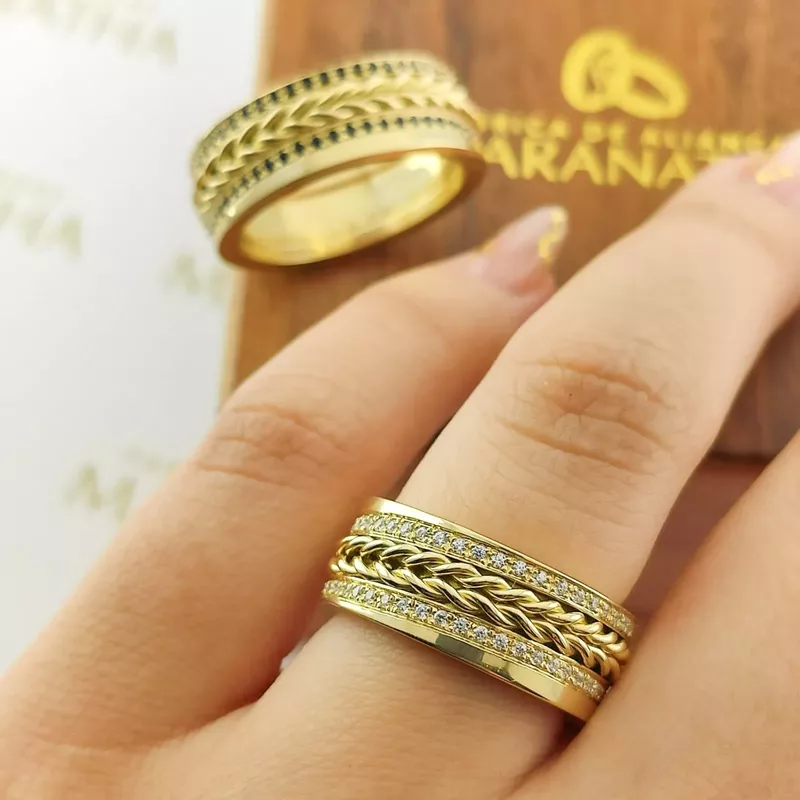 Alianças Em Ouro 18k Bahamas 8mm Polida Reta
