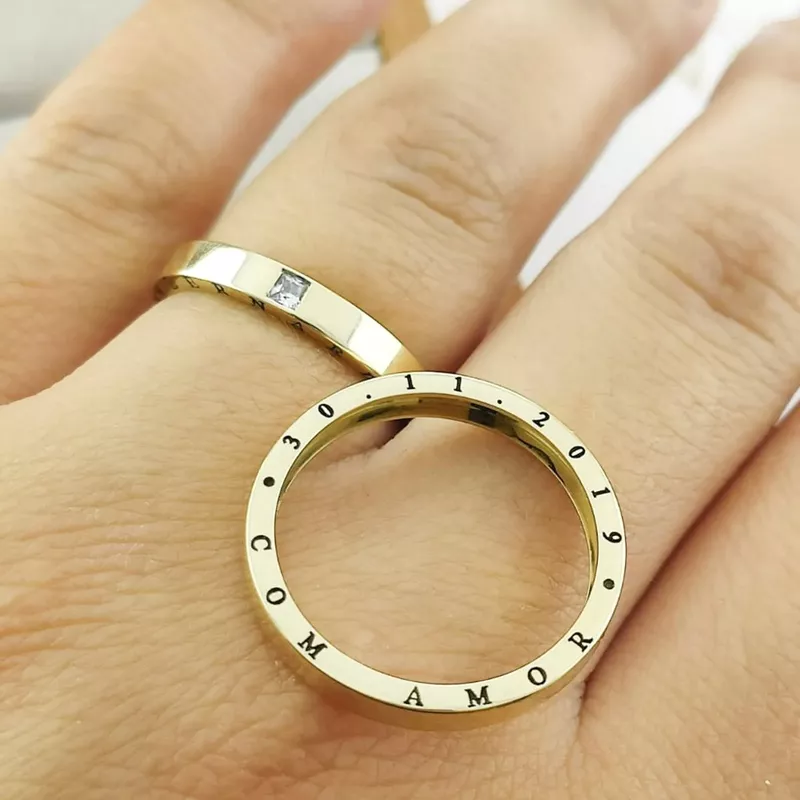 Alianças Em Ouro 18k Suriname 3mm Polida Reta