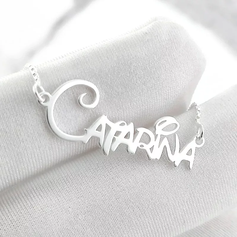 Colar Manuscrito Personalizado Em Prata