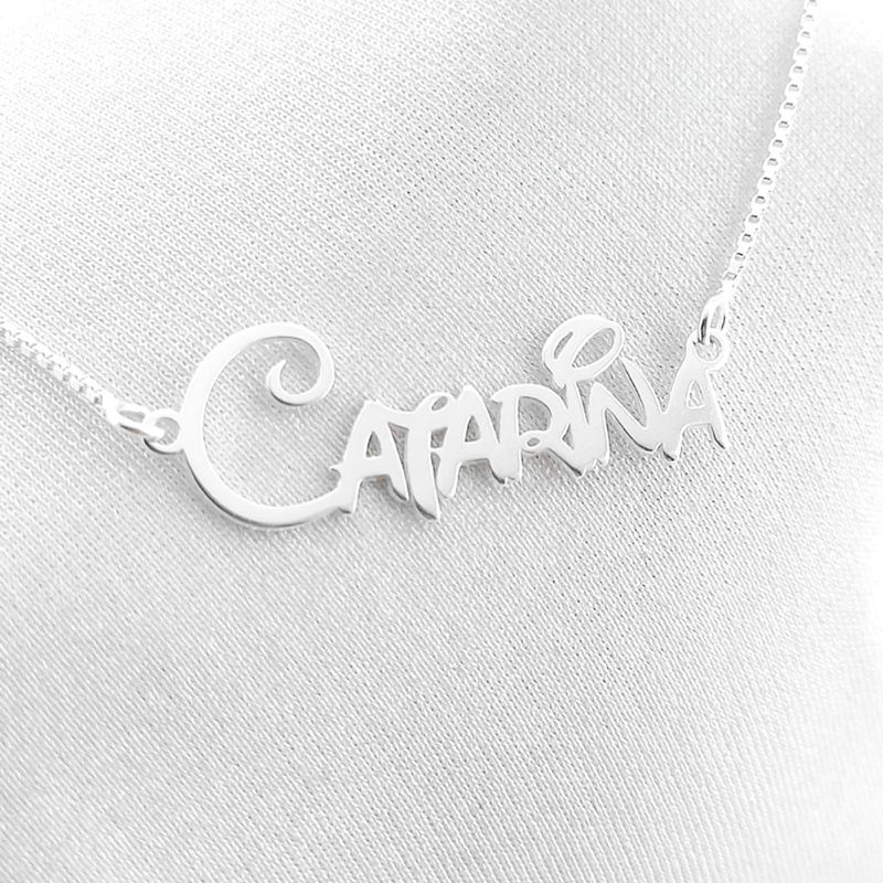 Colar Manuscrito Personalizado Em Prata
