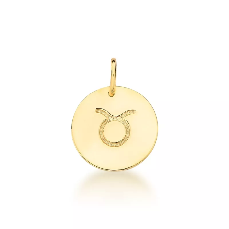Pingente De Signo Touro Em Ouro 18k