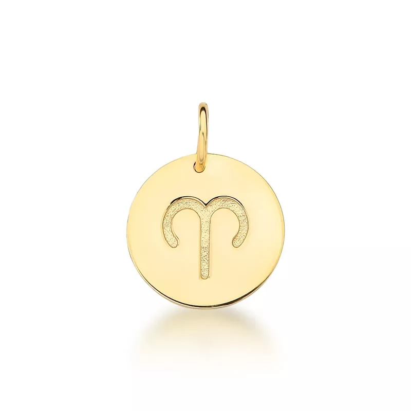 Pingente De Signo Áries Em Ouro 18k