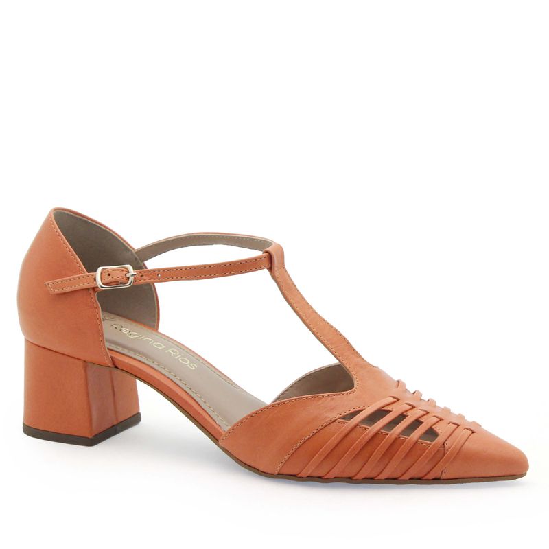 Scarpin Couro Chelles Coral