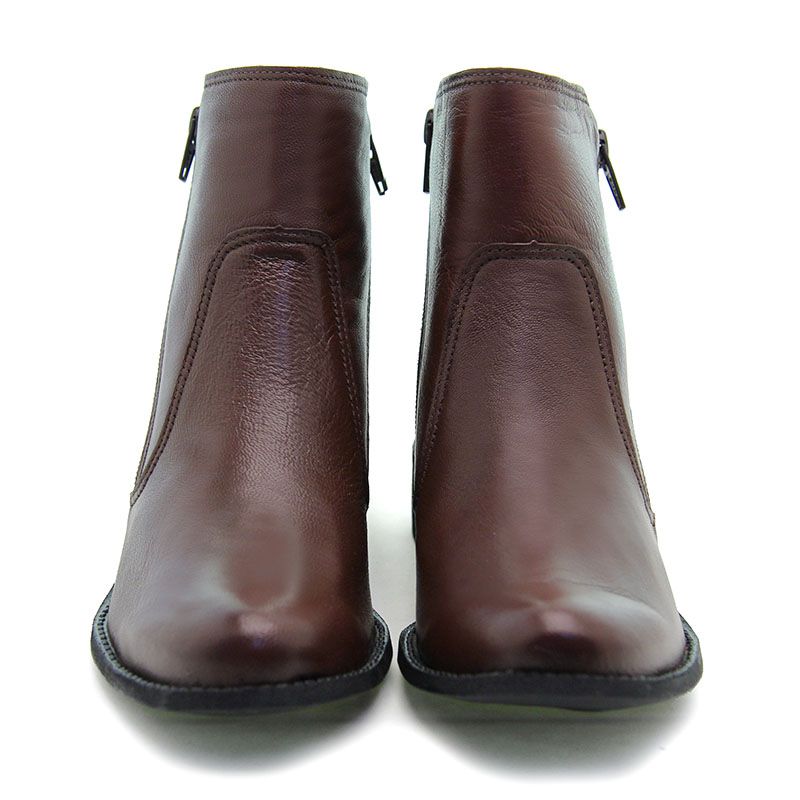Bota baixa couro clearance