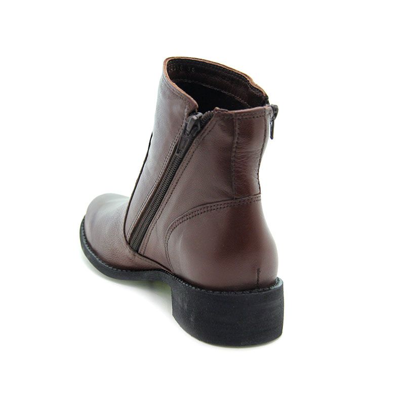 Bota couro baixa on sale