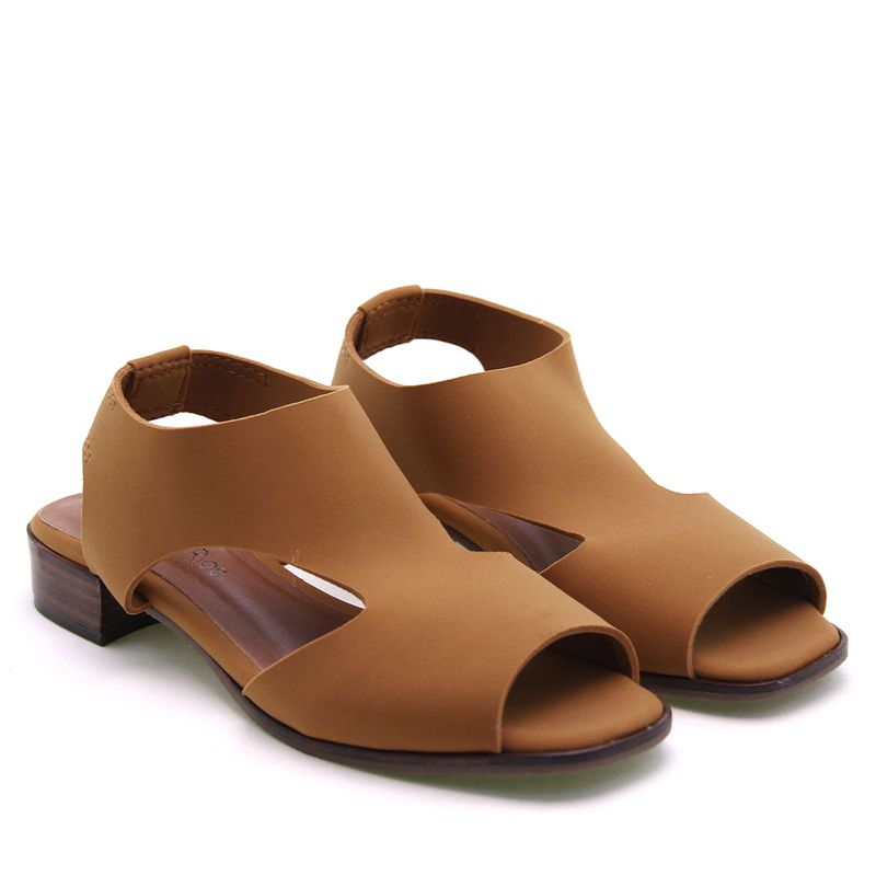 Sandalia marrom cheap baixa