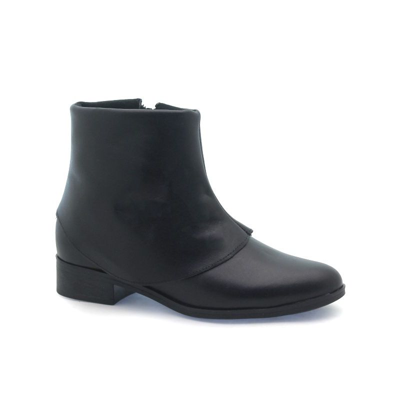 Bota Cano Baixo Saint-Paul Couro Preto 