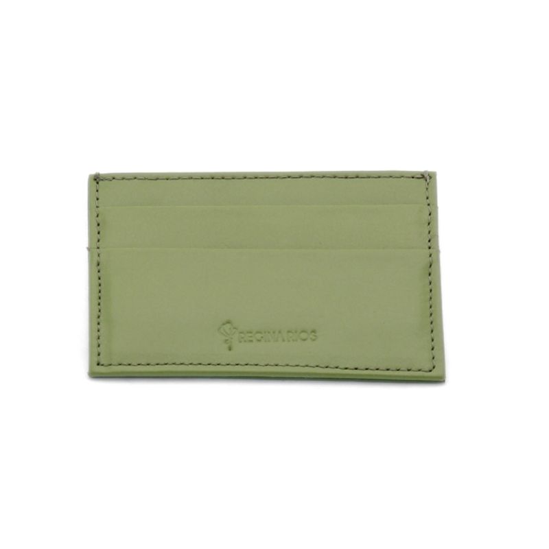 Porta Cartão Couro Cor Verde