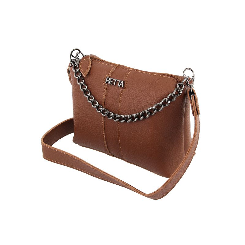 Bolsa Tiracolo Pequena Kiara Caramelo