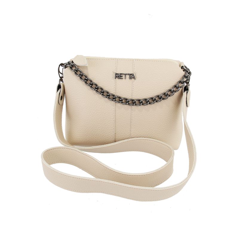 Bolsa Tiracolo Pequena Kiara Marfim - RETTA