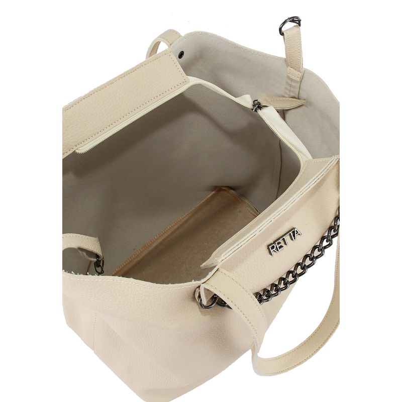 Bolsa Saco Sacola Grande Kiara Marfim