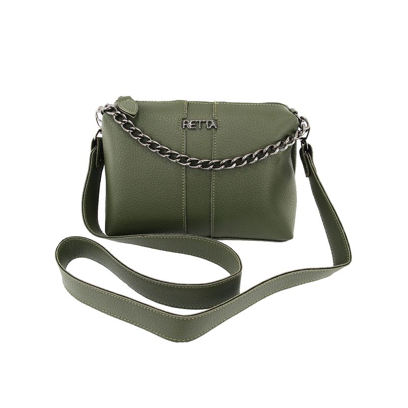 Kit Valentina Grande Preta + Kiarinha pequena Verde Militar
