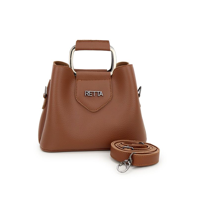 Kit Bolsa Saco Corrente Grande Preta + Bolsa Pequena Tiracolo Chloe Caramelo