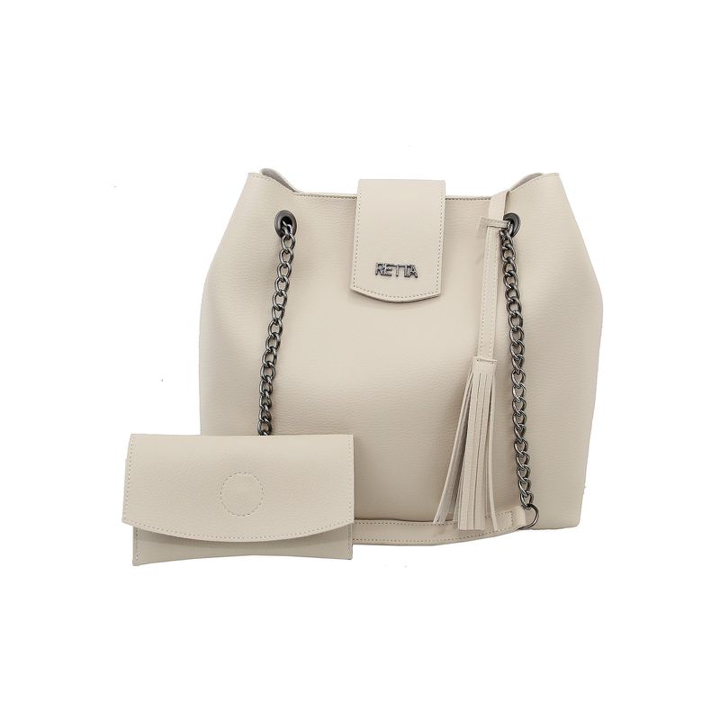 Bolsa Saco Corrente Sacola Grande Marfim