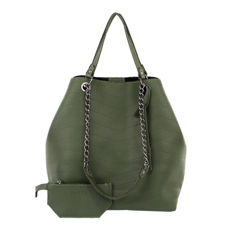 Bolsa Saco Grande Valentina Verde Militar - RETTA