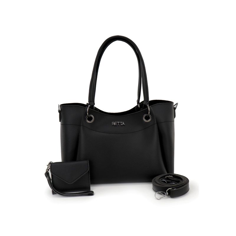 Bolsa Tiracolo Média Betina Preta - RETTA
