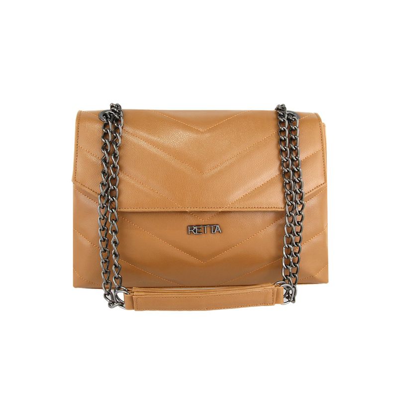 Bolsa Tiracolo Média Matelasse Isa Caramelo - RETTA