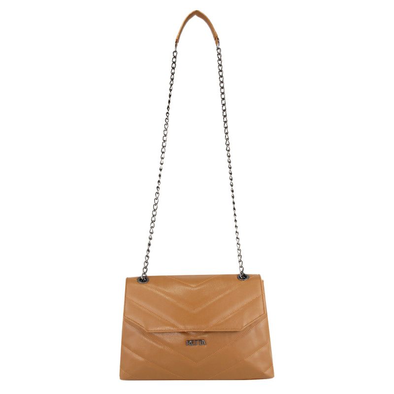 Bolsa Tiracolo Média Matelasse Isa Caramelo