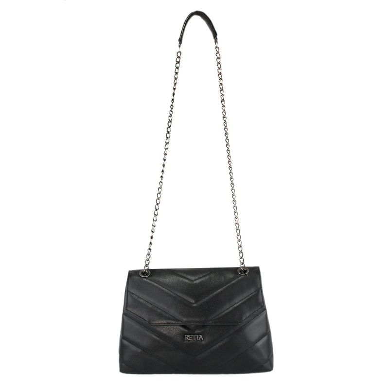 Bolsa Tiracolo Média Matelasse Isa Preta