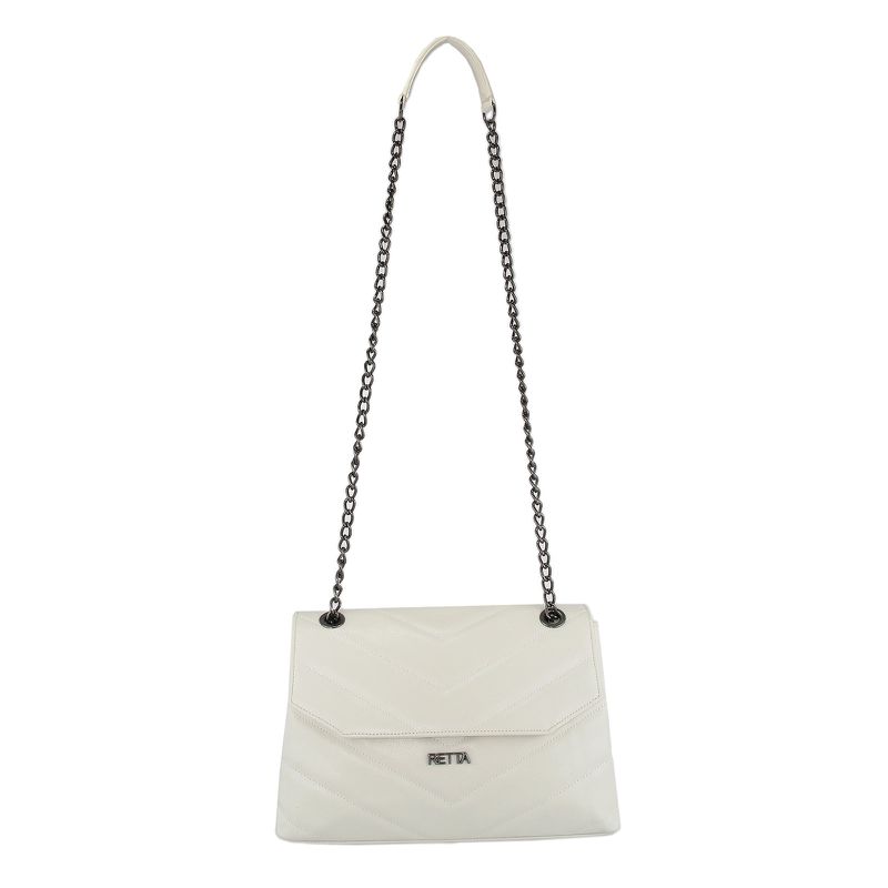 Bolsa Tiracolo Média Matelasse Isa Marfim