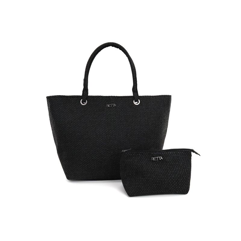Bolsa de Praia Grande com Necessaire Preta - RETTA