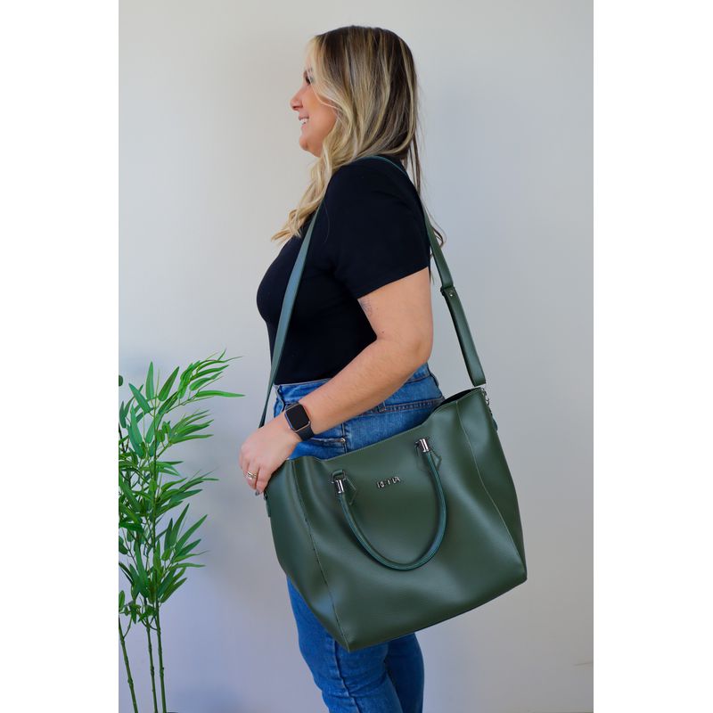 Bolsa Saco Grande Helena Verde Militar 