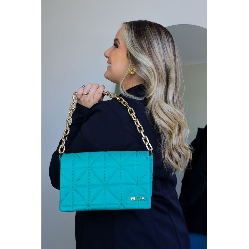 Bolsa Clarice Média Alça Dourada Escuro