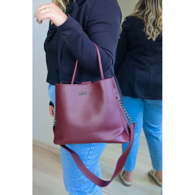Bolsa Tiracolo Média Liz  Vinho
