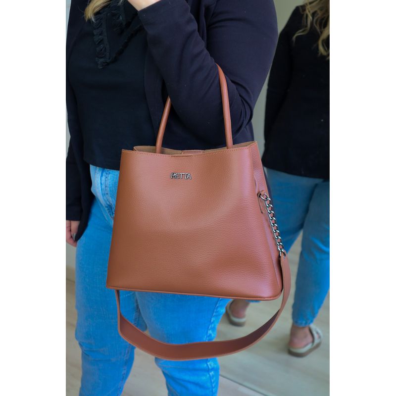 Bolsa Tiracolo Média Liz  Caramelo