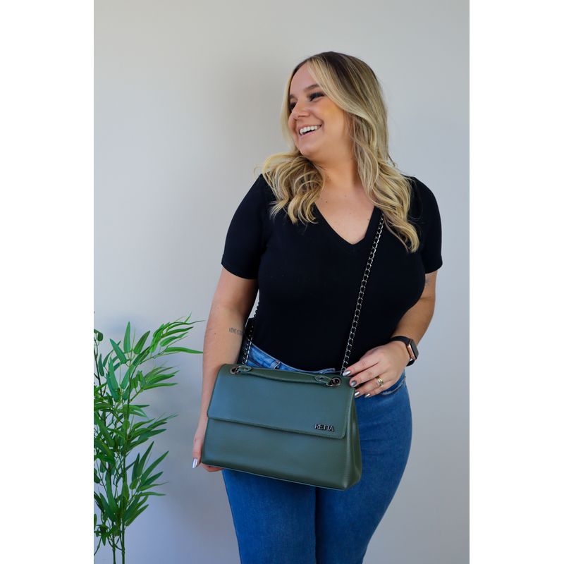 Bolsa Tiracolo Média Luisa Verde Militar