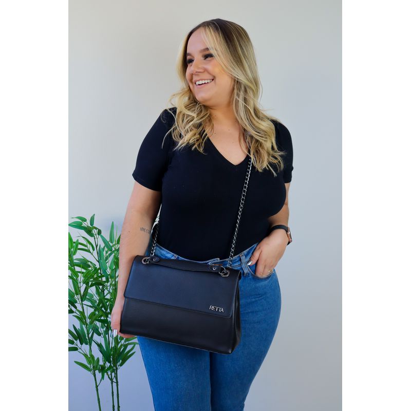 Bolsa Tiracolo Média Luisa Preta