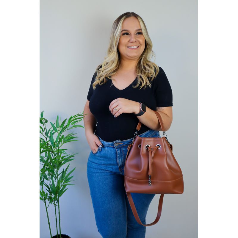 Bolsa Tiracolo Bucket Paola Caramelo