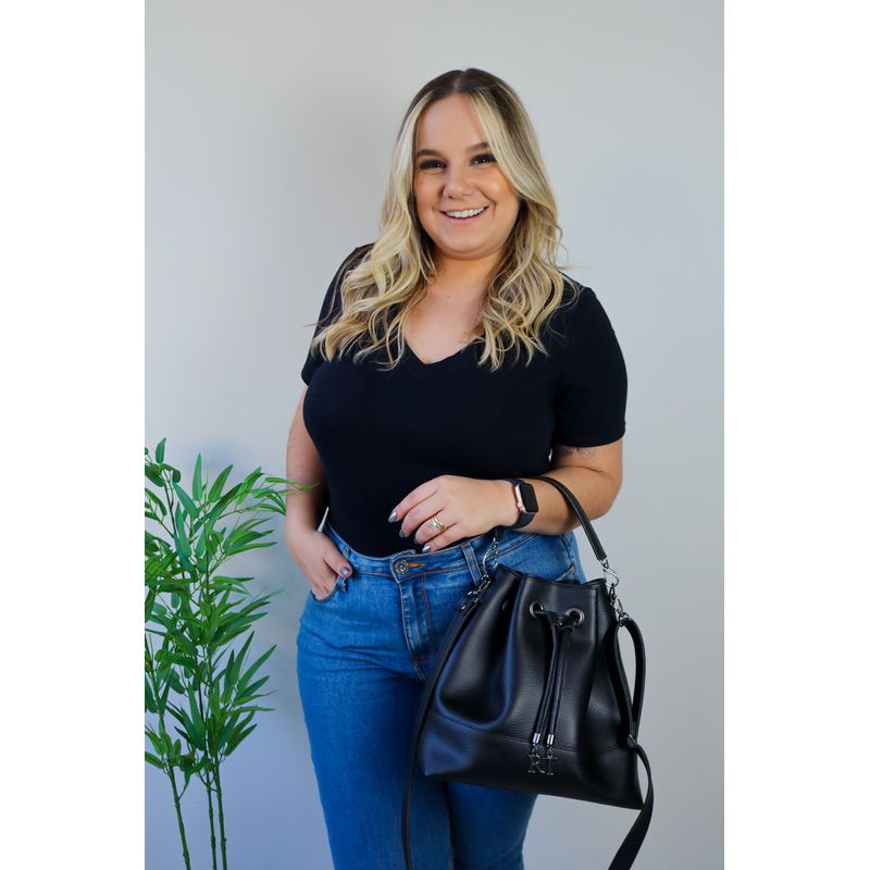 Bolsa Tiracolo Bucket Paola Preta