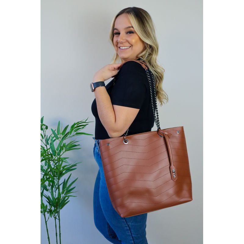 Bolsa Saco Grande Valentina Caramelo