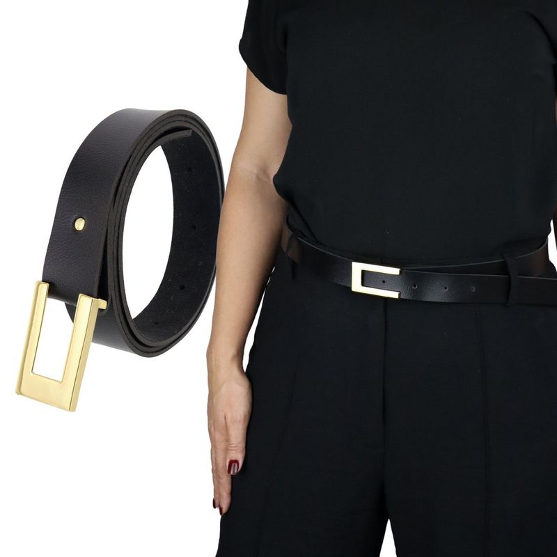 Cinto Exclusivo Retta Sintético Premium Preto